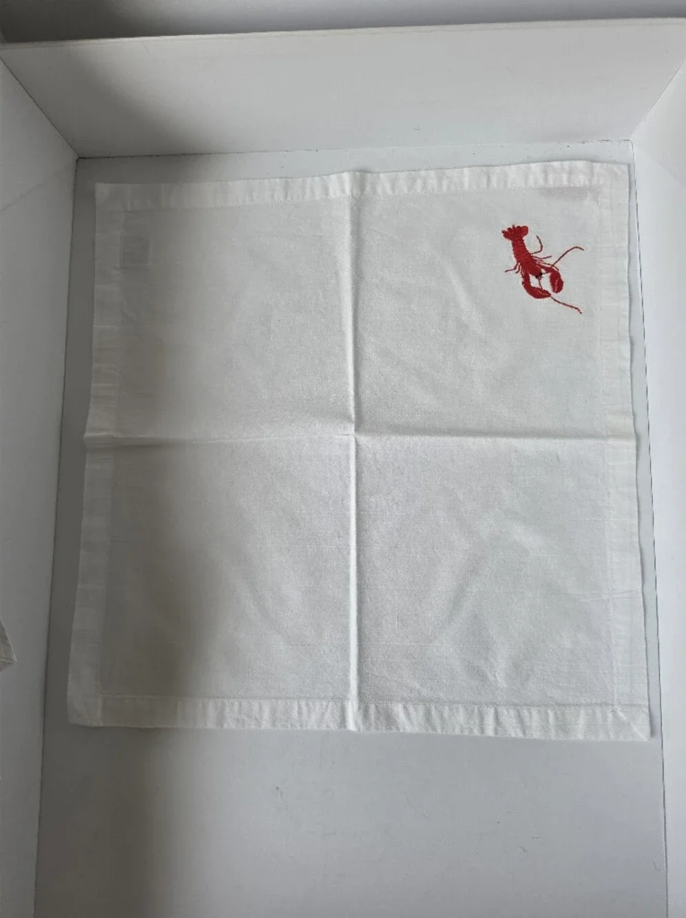 Zina Vasi Embroidered Lobster Napkins - Set of 3